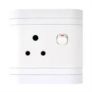 L44SSW-001.jpg. Lesco Single Switch Socket with Flush Cover -Voltage: 220-240V