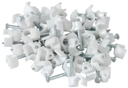 Noble Round Cable Clips 6mm White 100 Pieces per pack - The Noble 6mm Round Cable Clips with Nail are used to attach cables to walls 3 Big_NobleCableClips-001.jpg. Noble Round Cable Clips 6mm White 100 Pieces per pack - The Noble 6mm Round Cable Clips with Nail are used to attach cables to walls