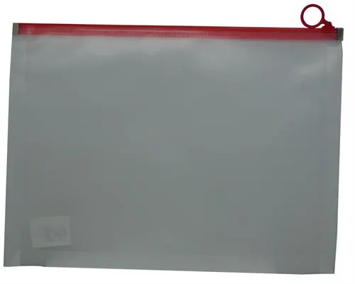 Brainware A4 Clear Carry Folder With Red Easy Slide Zip Closure -Easily Stores A4 Documents 2 Big_BW-4730-4-RD.jpg. Brainware A4 Clear Carry Folder With Red Easy Slide Zip Closure -Easily Stores A4 Documents