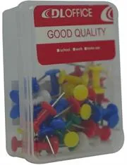 BW-DL047-001.jpg. DLOffice Multicolour 24mm Pushpins Thumb Tacks Plastic Tub of 40 Pieces- For Attaching Notes