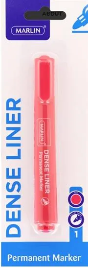6009685854469-001a.jpg. Marlin Dense Permanent Markers Single Unit Red - Non-Toxic Long Lasting Fade-Resistant Ink