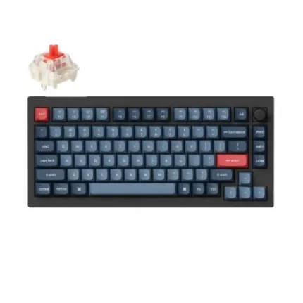 V1M-D1 #2. Keychron V1 Max QMK/VIA Wireless Custom Mechanical Keyboard | Red Switches - Black