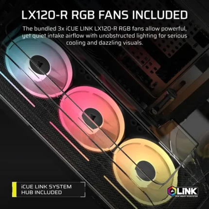 2405eda739a59b7ec3277aa516d91811c50b81b3.webp. AIR 5400 LX-R RGB iCUE LINK Triple Chamber Mid-Tower PC Case ; Black