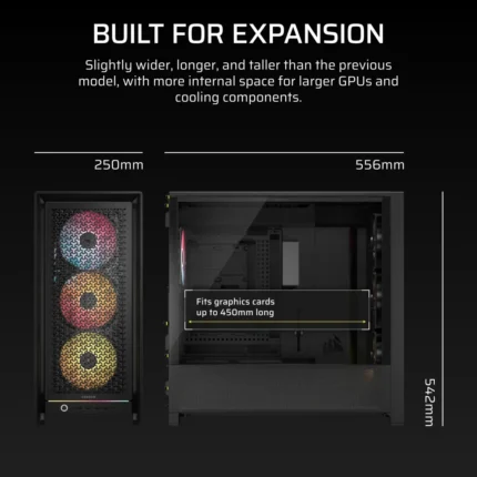 2c7cb5f4d03a781c6b5b7703a0a0b0c57720c7b5.webp. FRAME 5000D RS ARGB Mid-Tower PC Case; 4x RS140 ARGB Fans; Black.