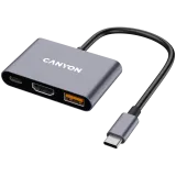 CANYON hub DS-4 3in1 USB-C Grey 2 CNS-TDS4. CANYON hub DS-4 3in1 USB-C Grey