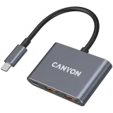 CNS-TDS3. CANYON hub DS-3 3in1 USB-C Dark Grey