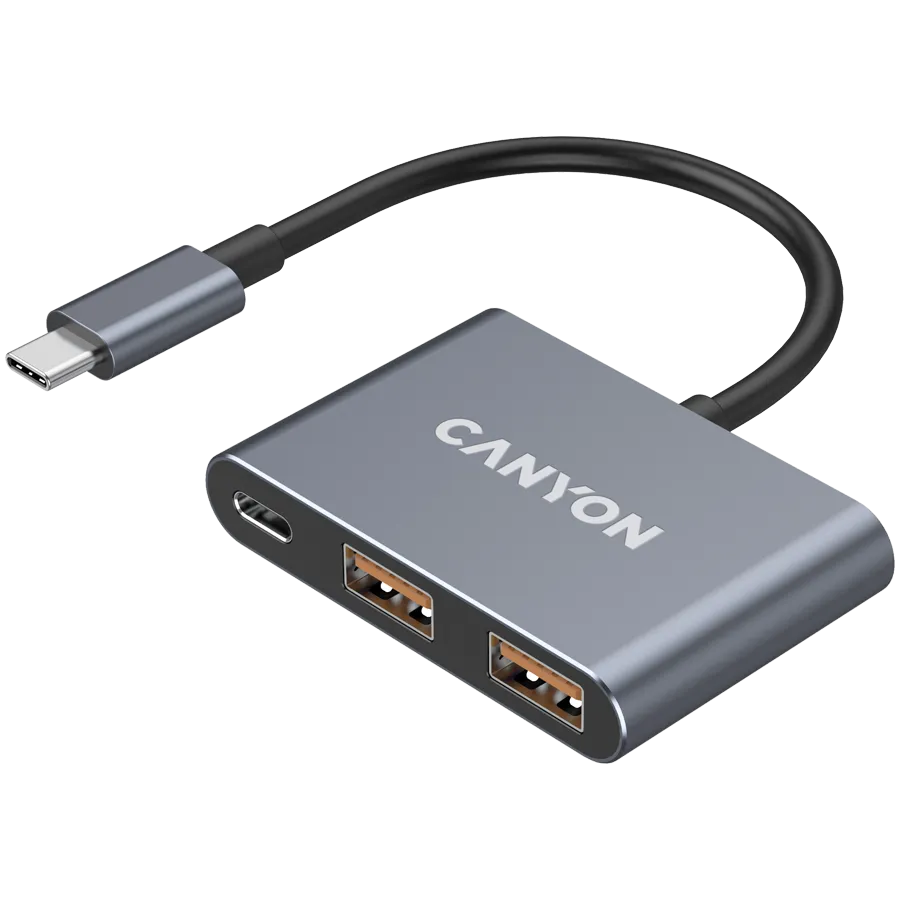 CANYON hub DS-3 3in1 USB-C Dark Grey 3 250221110009839365.jpg. CANYON hub DS-3 3in1 USB-C Dark Grey
