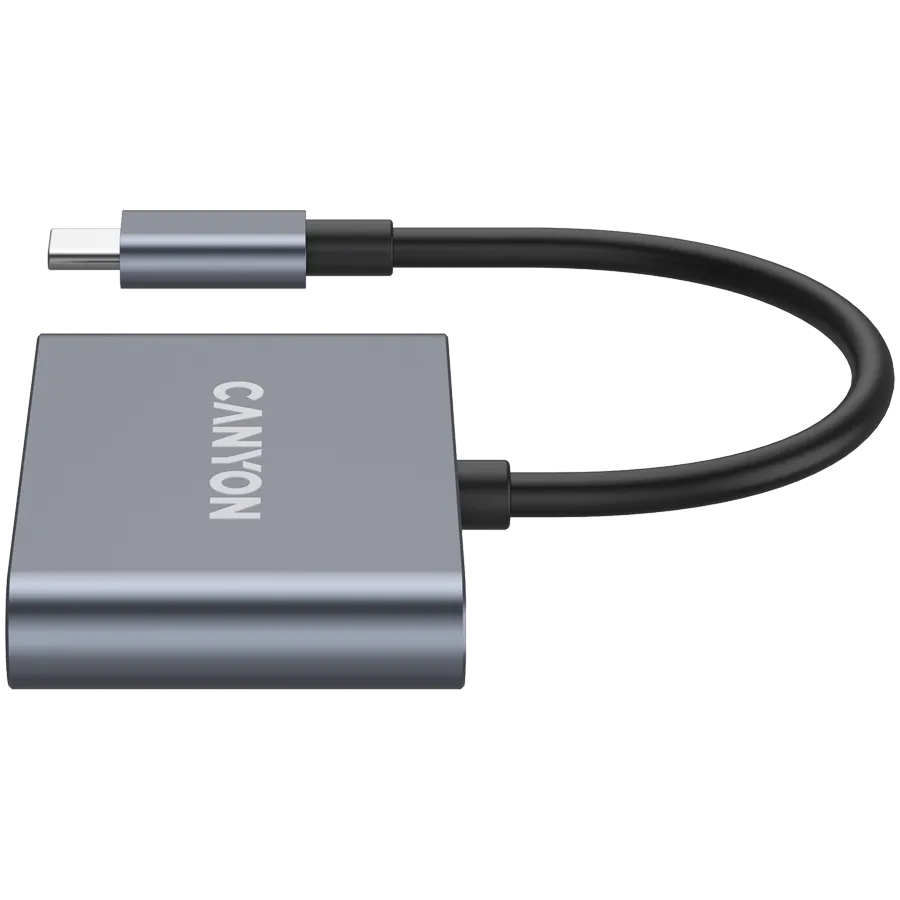 CANYON hub DS-3 3in1 USB-C Dark Grey 5 250221110009893743.jpg. CANYON hub DS-3 3in1 USB-C Dark Grey
