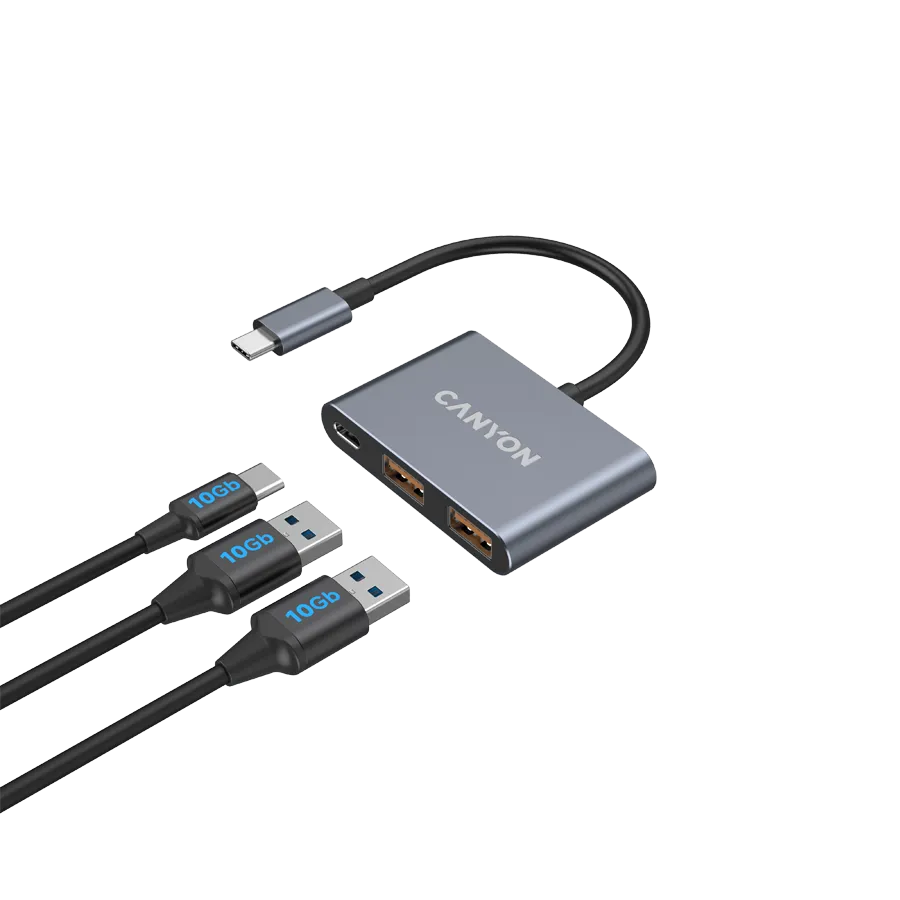 CANYON hub DS-3 3in1 USB-C Dark Grey 6 250221110009920320.jpg. CANYON hub DS-3 3in1 USB-C Dark Grey