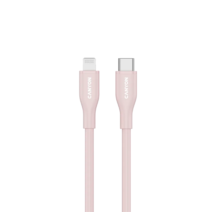 CANYON cable CLNM60 C-L 60W MFI 1m Silicon Pink 3 241209080010243307.jpg. CANYON cable CLNM60 C-L 60W MFI 1m Silicon Pink