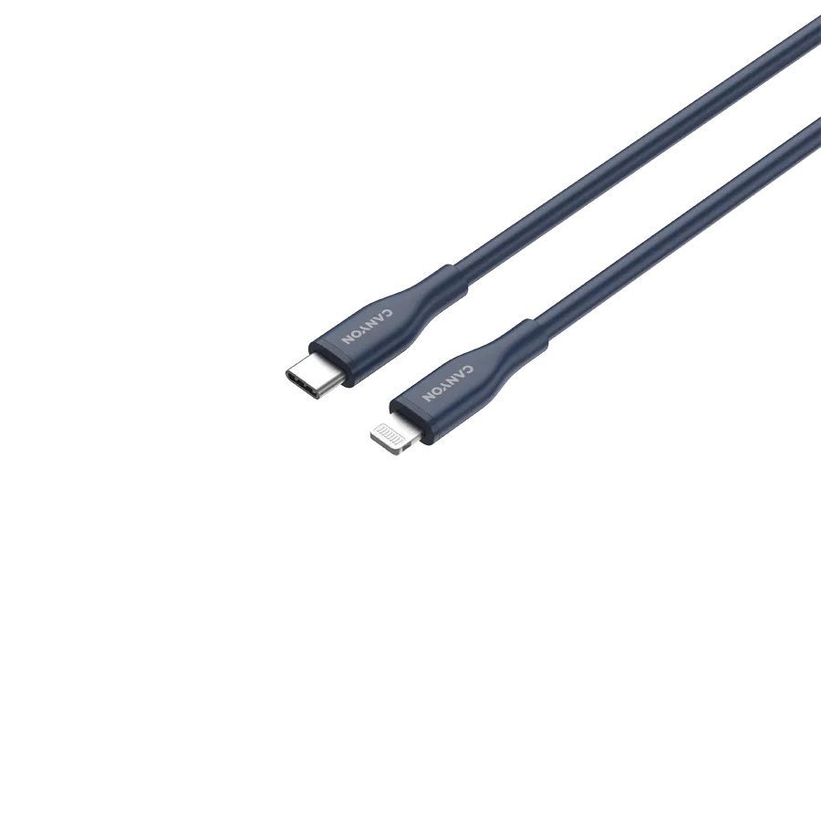 CANYON cable CLNM60 C-L 60W MFI 1m Silicon Blue 4 241209080009117108.jpg. CANYON cable CLNM60 C-L 60W MFI 1m Silicon Blue