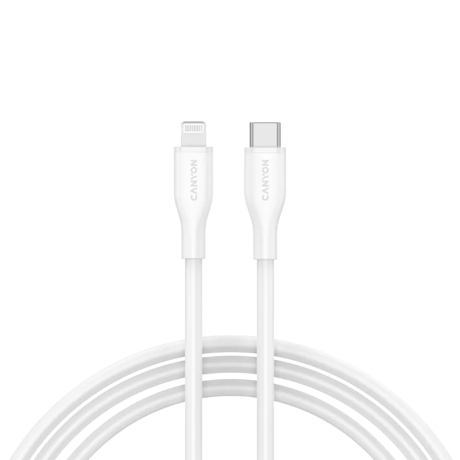 CANYON cable CLNM60 C-L 60W MFI 1m Silicon White 3 241209080009568678.jpg. CANYON cable CLNM60 C-L 60W MFI 1m Silicon White