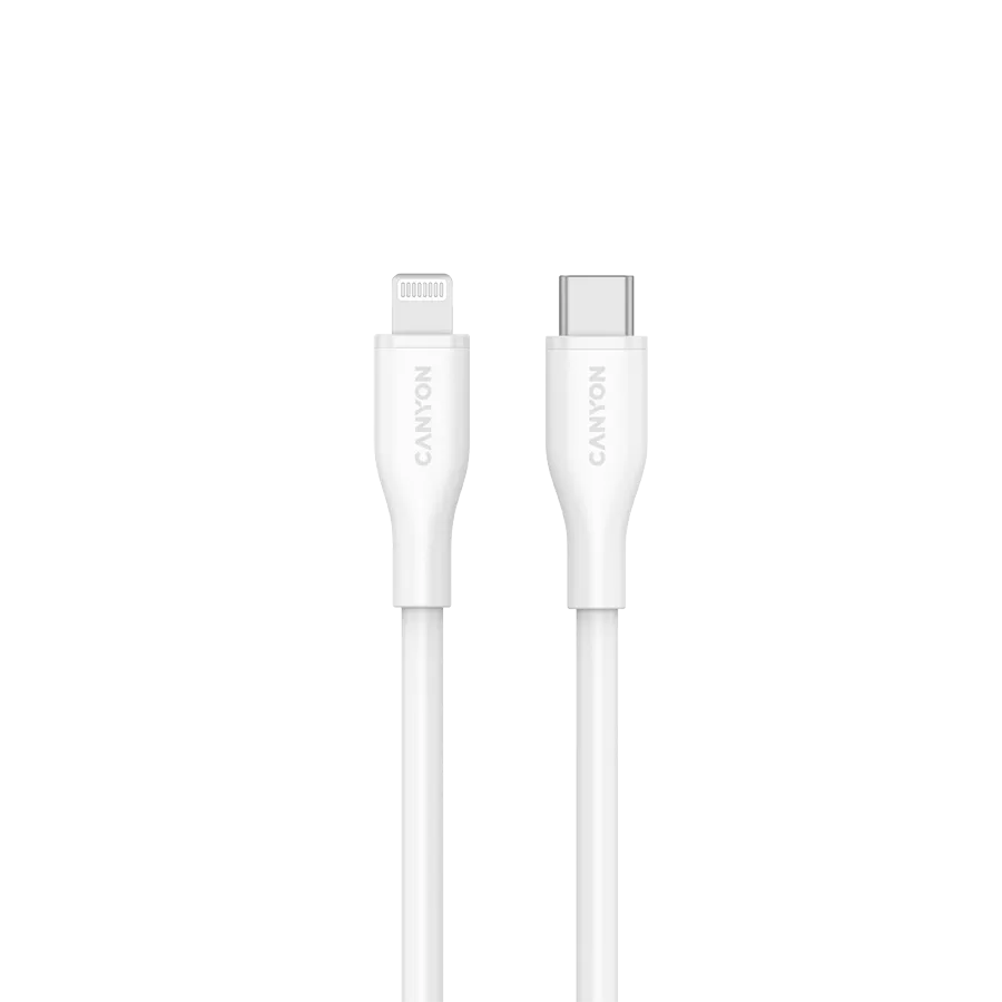 CANYON cable CLNM60 C-L 60W MFI 1m Silicon White 4 241209080009586324.jpg. CANYON cable CLNM60 C-L 60W MFI 1m Silicon White