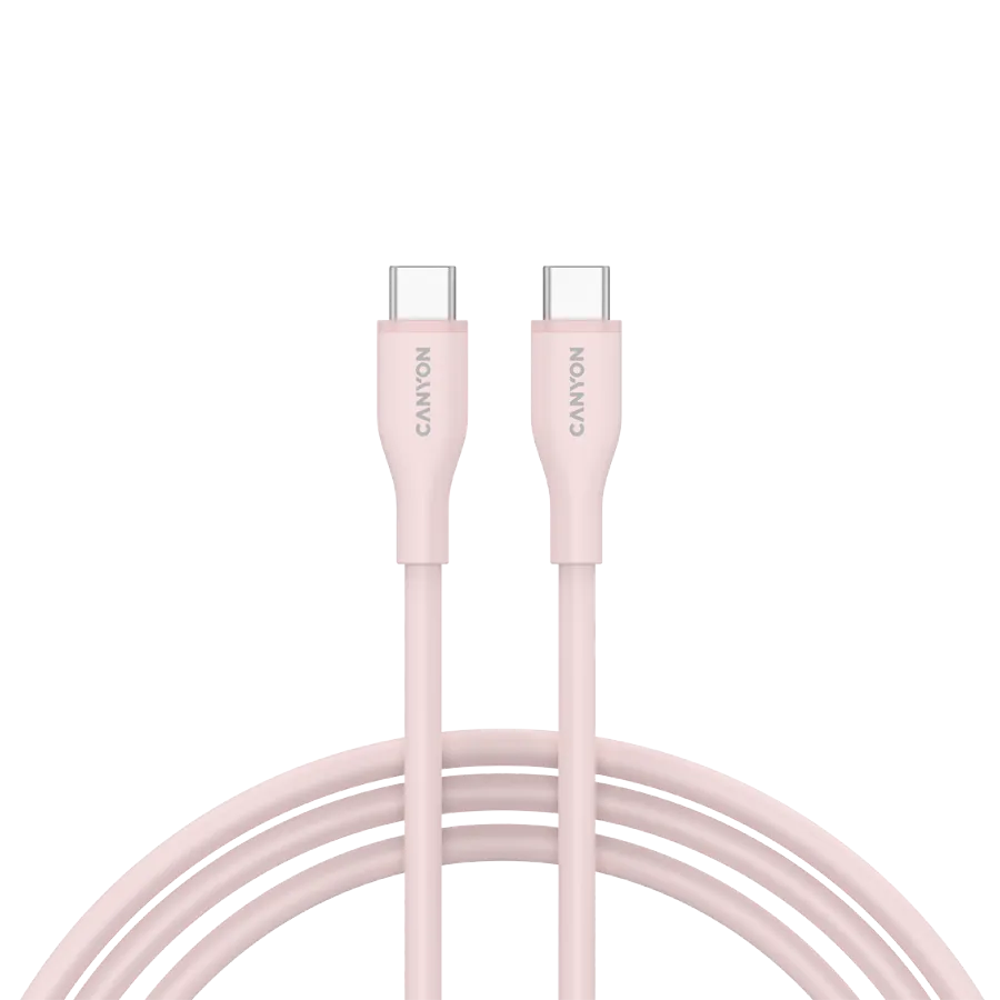 CANYON cable CC60SC10 C-C 60W 1m Silicon Pink Sand 2 241209080010025254.jpg. CANYON cable CC60SC10 C-C 60W 1m Silicon Pink Sand