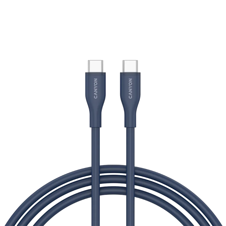 CANYON cable CC60SC10 C-C 60W 1m Silicon Dark blue 2 241209080009681631.jpg. CANYON cable CC60SC10 C-C 60W 1m Silicon Dark blue