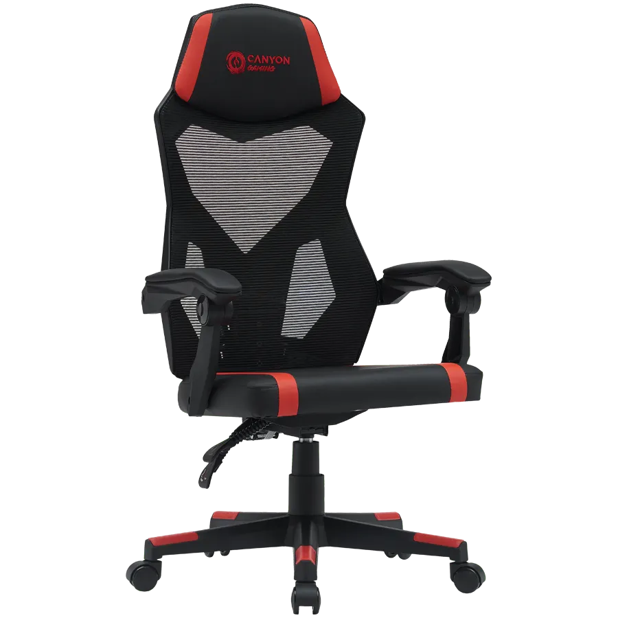 CANYON gaming chair Flow MCH01 Mesh Black Red 4 241125150013723449.jpg. CANYON gaming chair Flow MCH01 Mesh Black Red