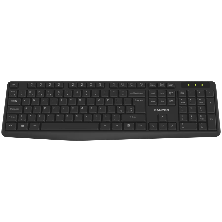 CANYON keyboard KB-W01 Wireless Black 2 250130080013345186.jpg. CANYON keyboard KB-W01 Wireless Black