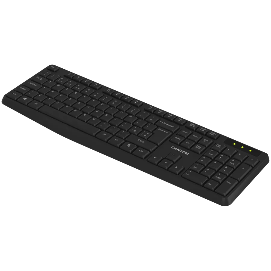 CANYON keyboard KB-W01 Wireless Black 3 250130080013393365.jpg. CANYON keyboard KB-W01 Wireless Black