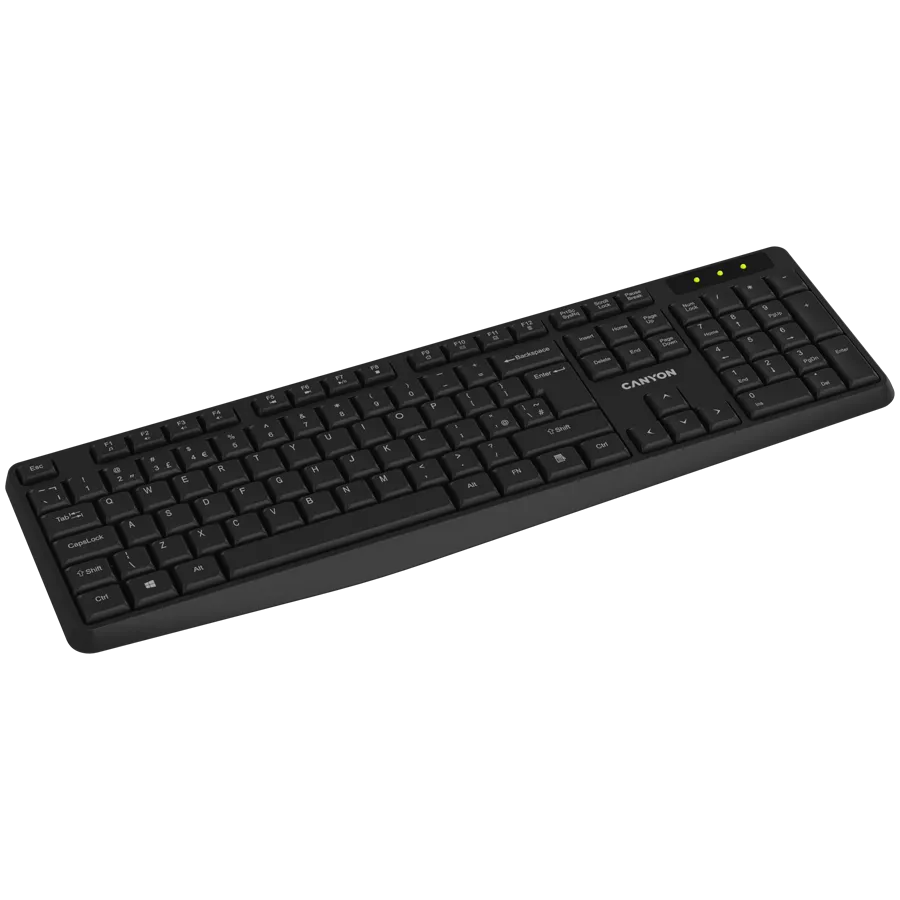 CANYON keyboard KB-W01 Wireless Black 4 250130080013437176.jpg. CANYON keyboard KB-W01 Wireless Black