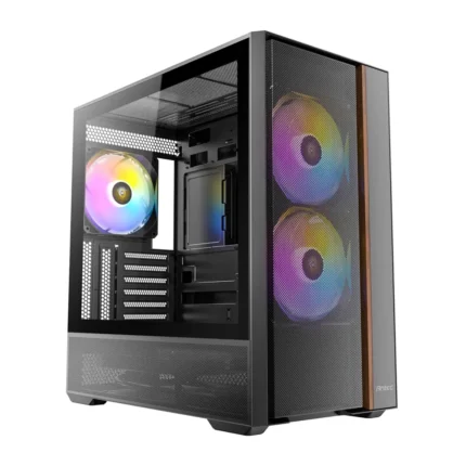 FLUX-REAR_Antec-FLUX-Rear-ARGB-ATX-Mid-Tower-Gamin. Antec FLUX Rear ARGB ATX Mid Tower Gaming Chassis - Black