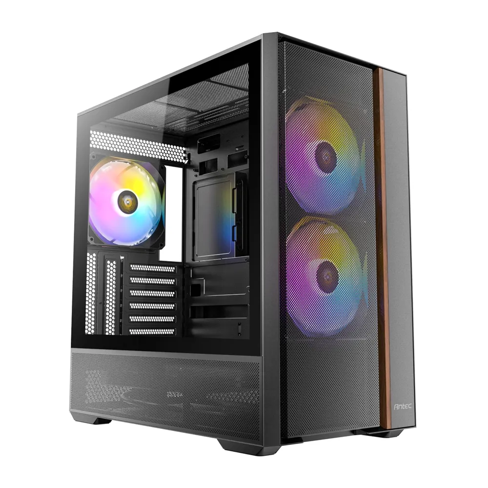 Antec FLUX Rear ARGB ATX Mid Tower Gaming Chassis - Black 1 FLUX-REAR_Antec-FLUX-Rear-ARGB-ATX-Mid-Tower-Gamin. Antec FLUX Rear ARGB ATX Mid Tower Gaming Chassis - Black