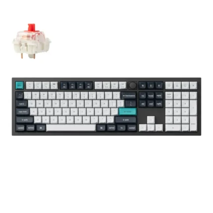 Q6M-M1_Keychron-Q6-Max-QMK-VIA-Wireless-Mechanical. Keychron Q6 Max 100% Full Assembled Knob Red Switch Hot-Swap Gateron Jupiter RGB Wireless Keyboard - Black