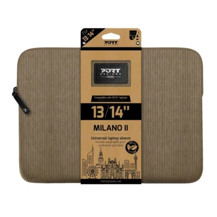 140723_Port-Designs-Milano-II-Eco-13-14-inch-Unive. Port Designs Milano II Eco 13/14" Universal Laptop Sleeve - Desert Brown