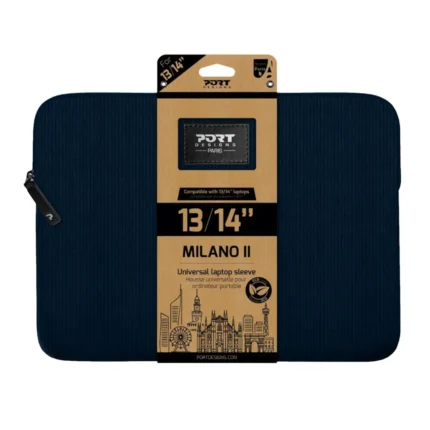 140721_Port-Designs-Milano-II-Eco-13-14-inch-Unive. Port Designs Milano II Eco 13/14" Universal Laptop Sleeve - Navy Blue