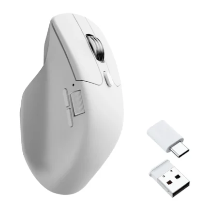 M6S-B72_Keychron_M6SB72_1K_Wireless_Mouse_BT24GH_w. Keychron M6SB72 1K Wireless Mouse (BT/2.4GHz/Wired) with Huano silent Micro switch and premium wheel - White