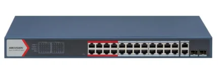 PartImage.ashx. Hikvision L2 Smart Managed Switch 24 10/100M RJ45 PoE ports 2 Gigabit combo ports 802.3af/at PoE power budget 370W Max. 300 meter long distance PoE transmission