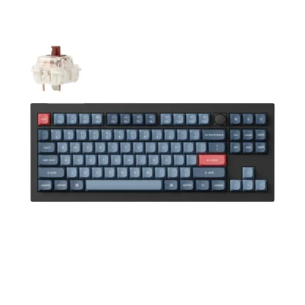 V3M-D3_Keychron_V3_Max_QMKVIA_80_Wireless_Custo_wr. Keychron V3 Max QMK/VIA 80% Wireless Custom Mechanical Keyboard (Brown Switch) – Carbon Black