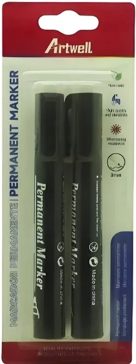 Artwell Permanent 2 Pack Black Marker 1 Big_BW-S1007-265-2.jpg. Artwell Permanent 2 Pack Black Marker