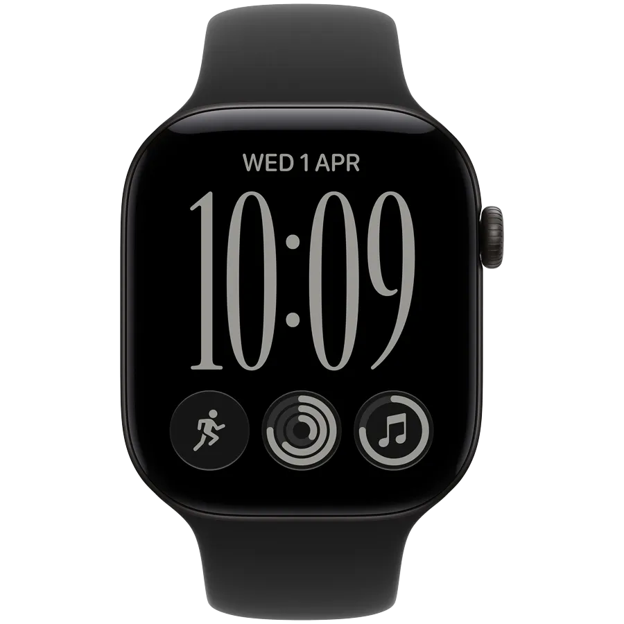 Apple Watch Series 12 GPS + Cellular 42mm Black Aluminium Case with Black S 4 260911180030952077.jpg. Apple Watch Series 12 GPS + Cellular 42mm Black Aluminium Case with Black S