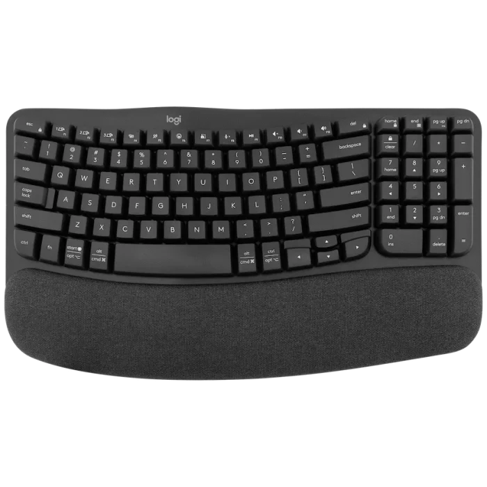 Wave Keys Wireless Ergonomic Keyboard - Graphite | MatzoTech