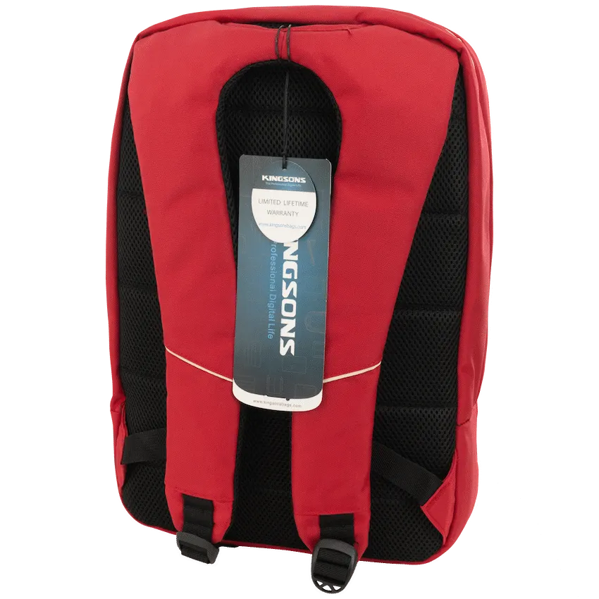 Kingsons Arrow Series Laptop Backpack Red | MatzoTech