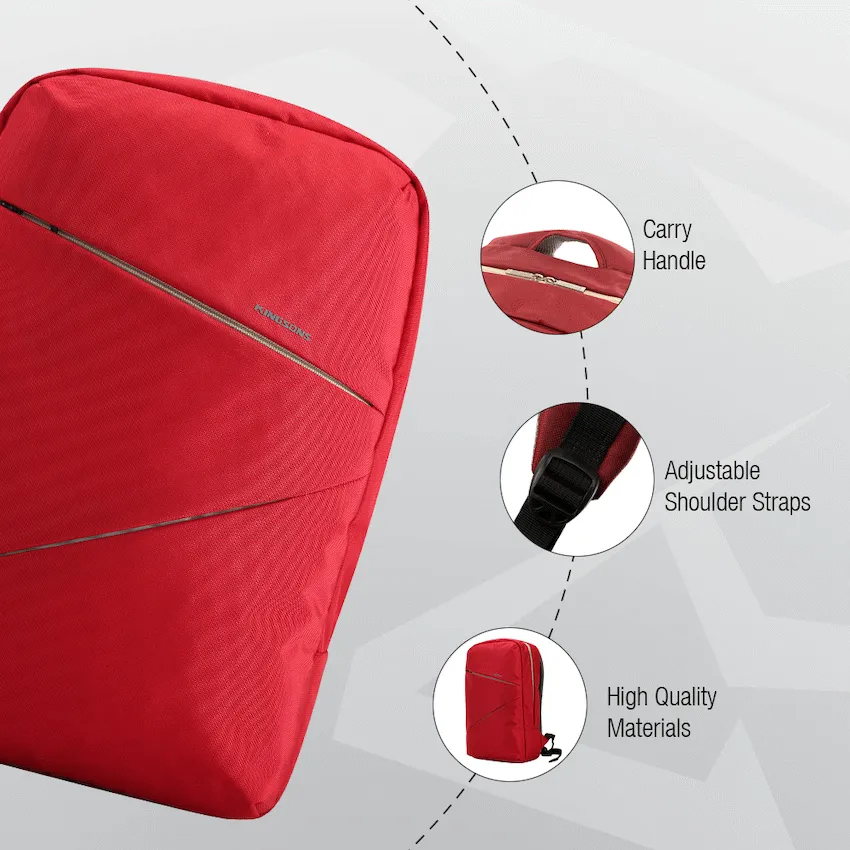 Kingsons Arrow Series Laptop Backpack Red | MatzoTech